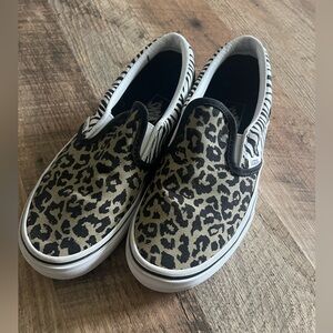 Vans Animal Print Slip-On Sneakers